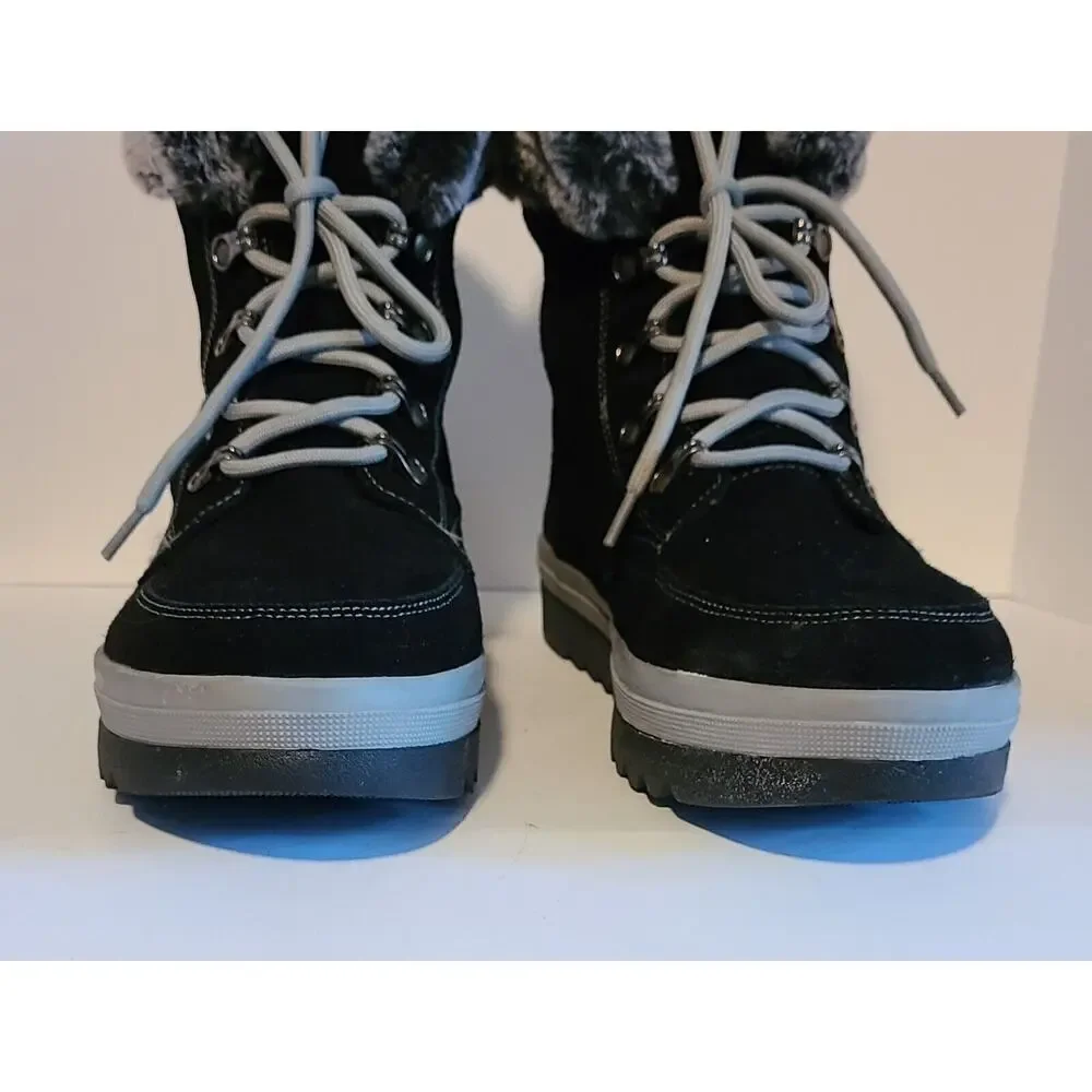 COUGAR STORM WINTER BOOTS MELODY WATERPROOF SUEDE FAUX FUR LACE-UP SZ 11 B
